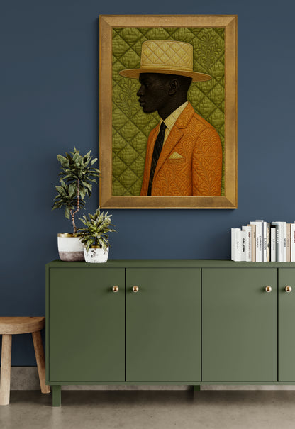 The Gentleman Quilt-Inspired Matte Paper Poster - Dandy Style