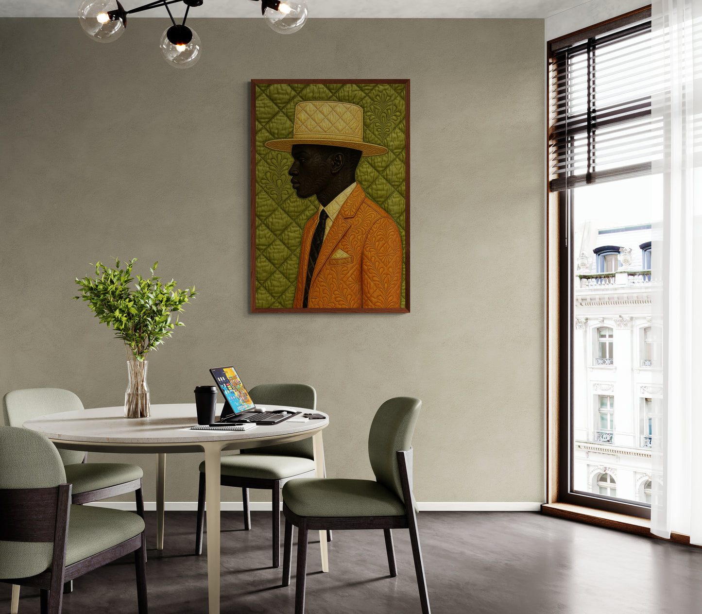 The Gentleman Quilt-Inspired Matte Paper Poster - Dandy Style