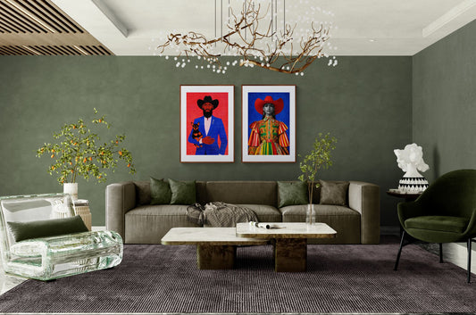The Gentleman & The Guard Matte Paper Poster - Pop-Art Style