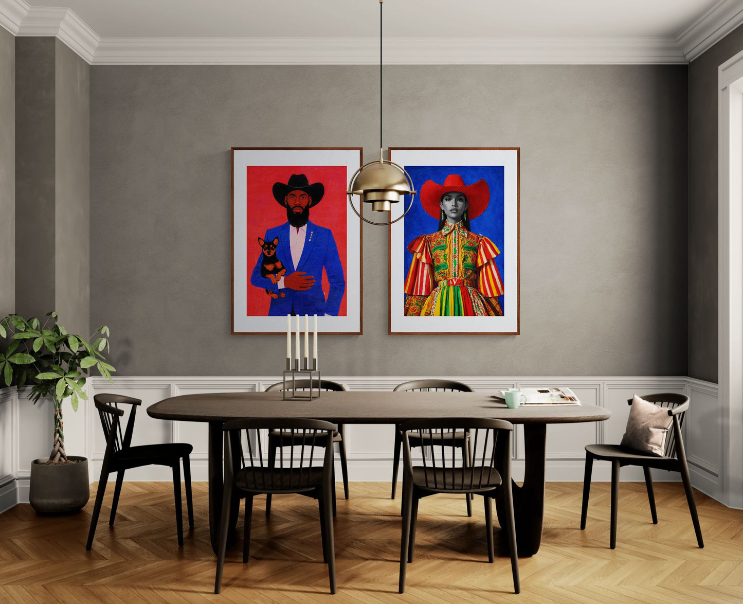 The Gentleman & The Guard Matte Paper Poster - Pop-Art Style