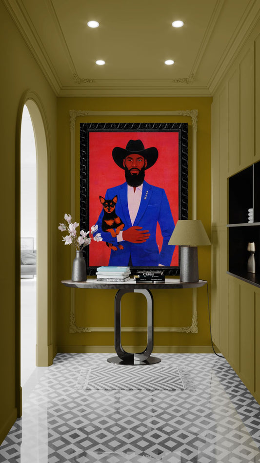The Gentleman & The Guard Matte Paper Poster - Pop-Art Style
