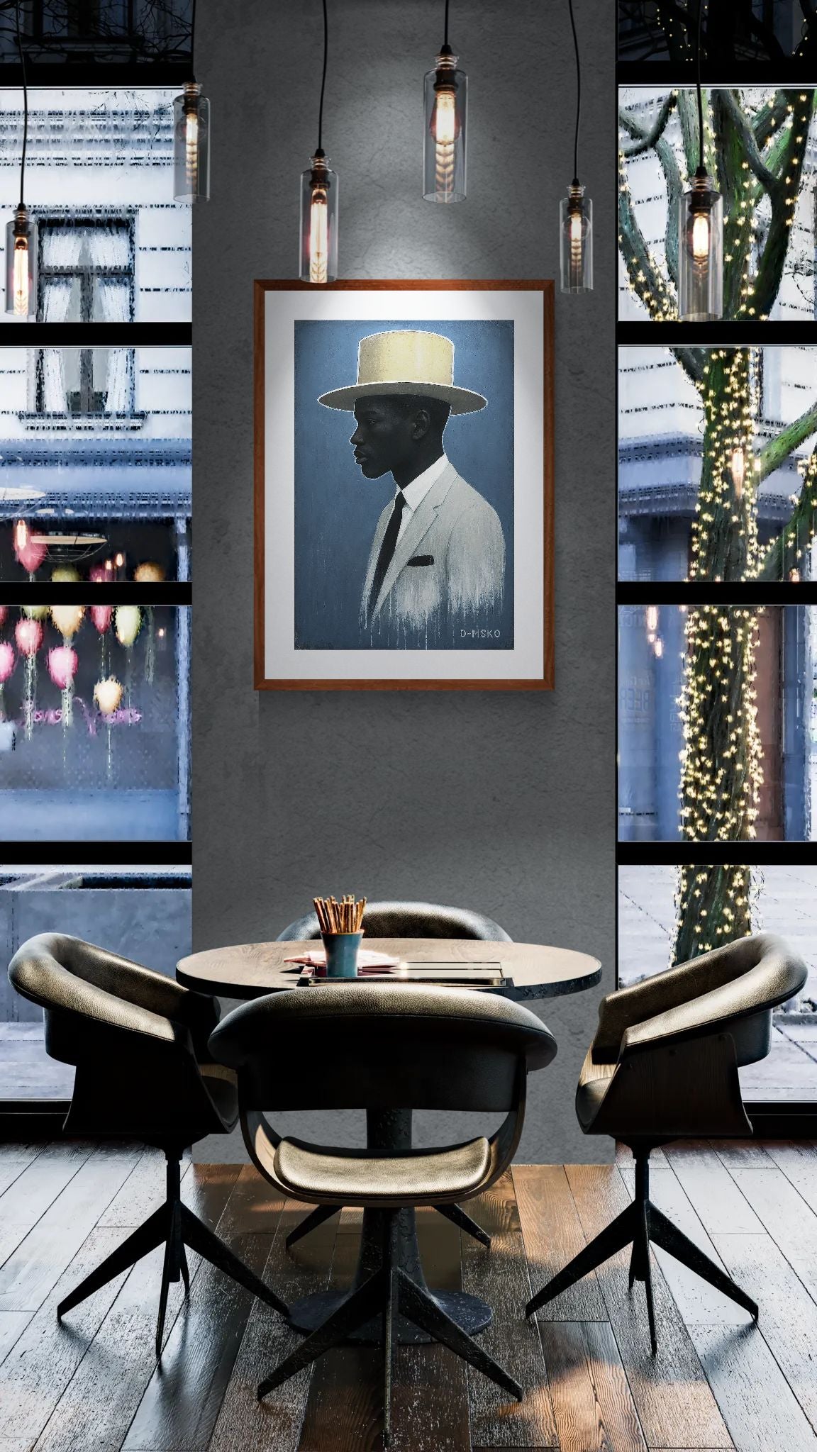 The Gentlemanly Sleek Matte Paper Poster - Black Portraiture