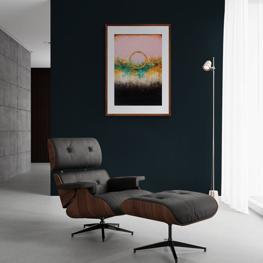 Golden Threshold Impasto-Look Matte Paper Poster - Color Field
