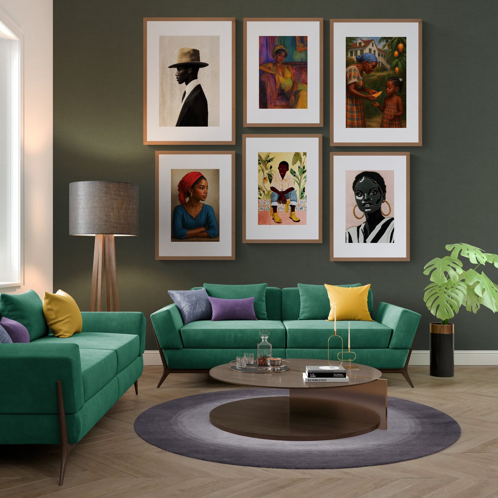 The Hat Wears the Man Fashion-Illustration Matte Paper Poster
