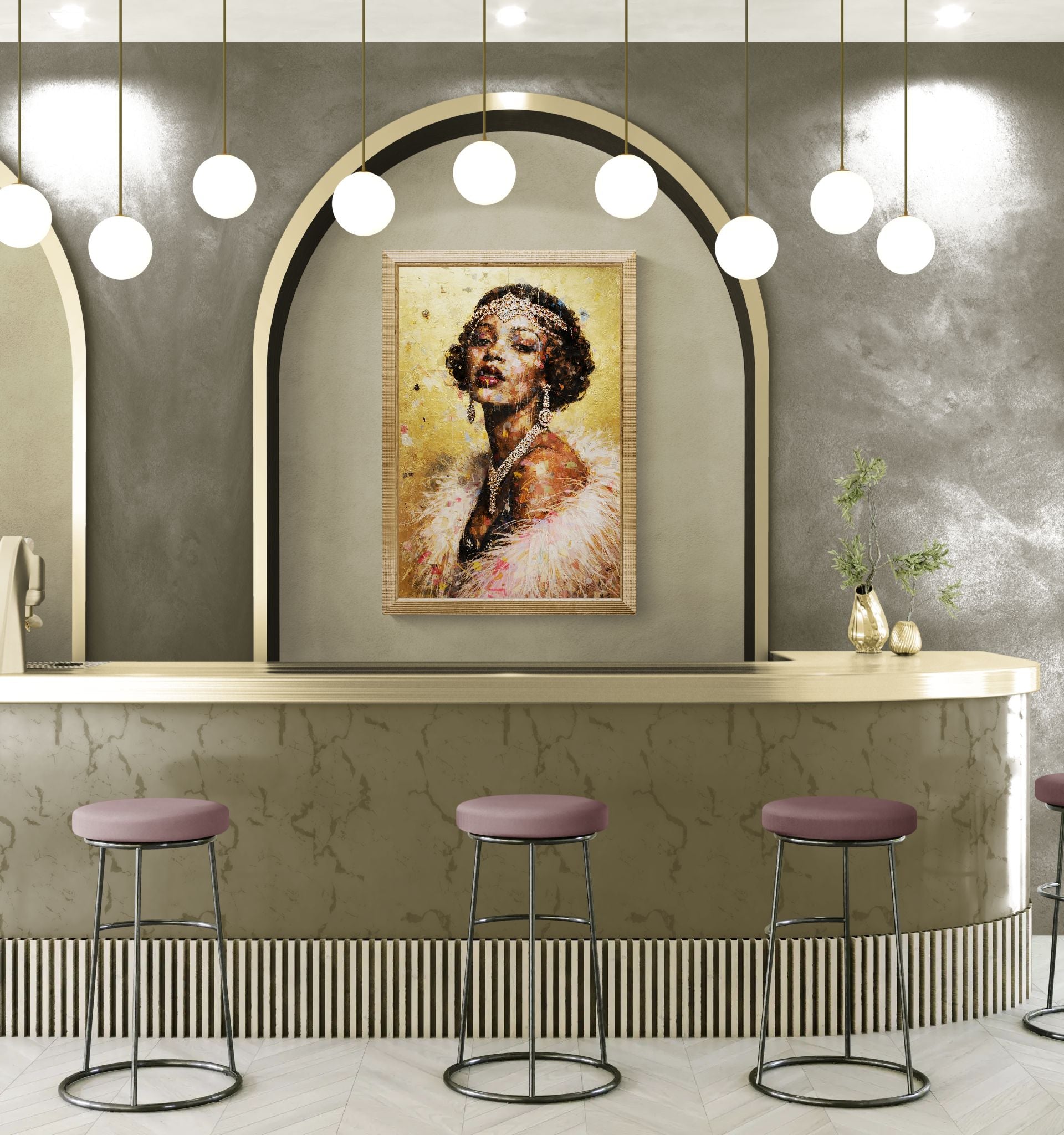 The Jewel of Evening Matte Paper Poster - Art Deco Style