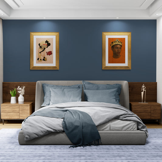 The Crowned One Textile-Inspired Afrocentric Matte Paper Poster