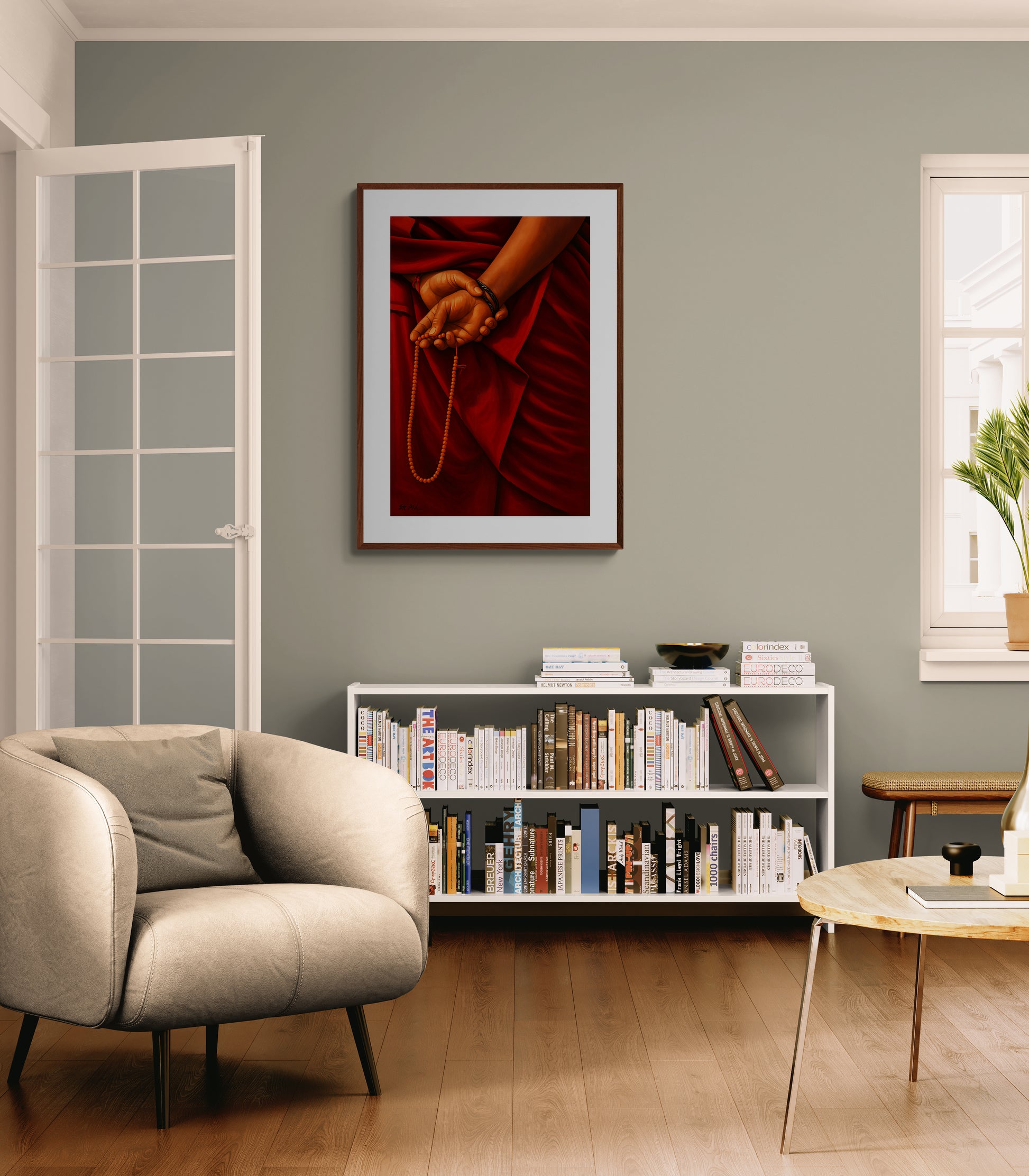 The Monk’s Hands Contemporary-Realist Matte Paper Poster