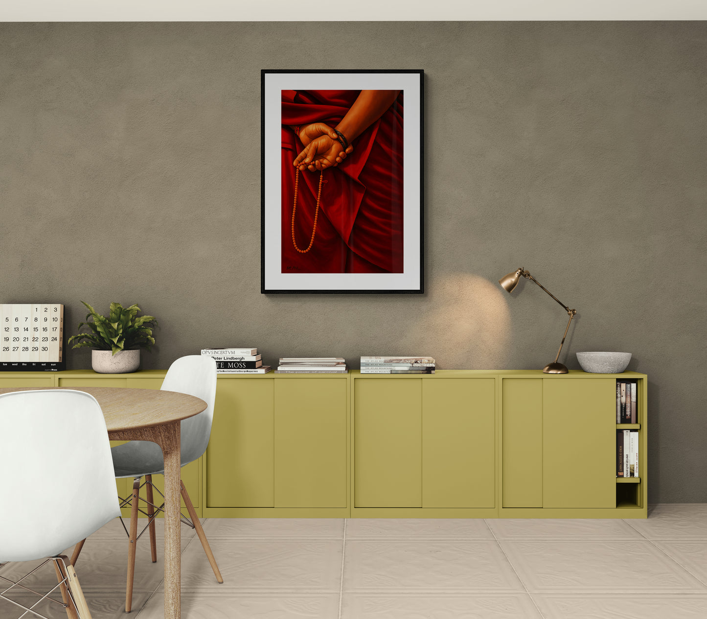 The Monk’s Hands Contemporary-Realist Matte Paper Poster