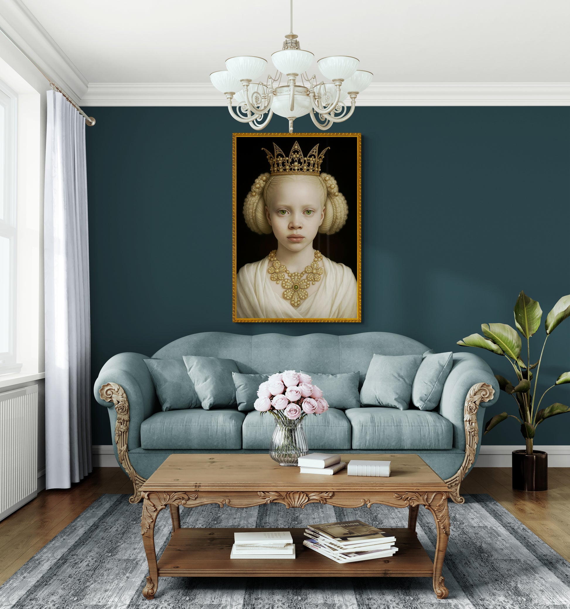 The Pearl Crowned Innocence Matte Paper Poster - Old Master Style