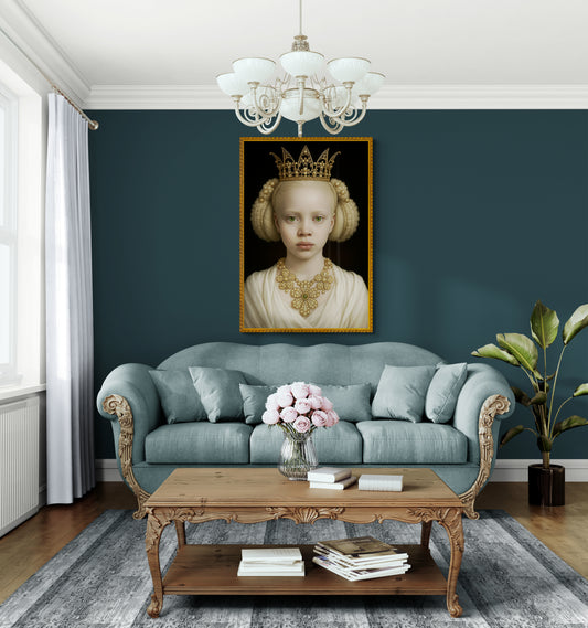 The Pearl Crowned Innocence Matte Paper Poster - Old Master Style