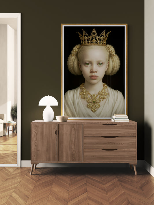The Pearl Crowned Innocence Matte Paper Poster - Old Master Style