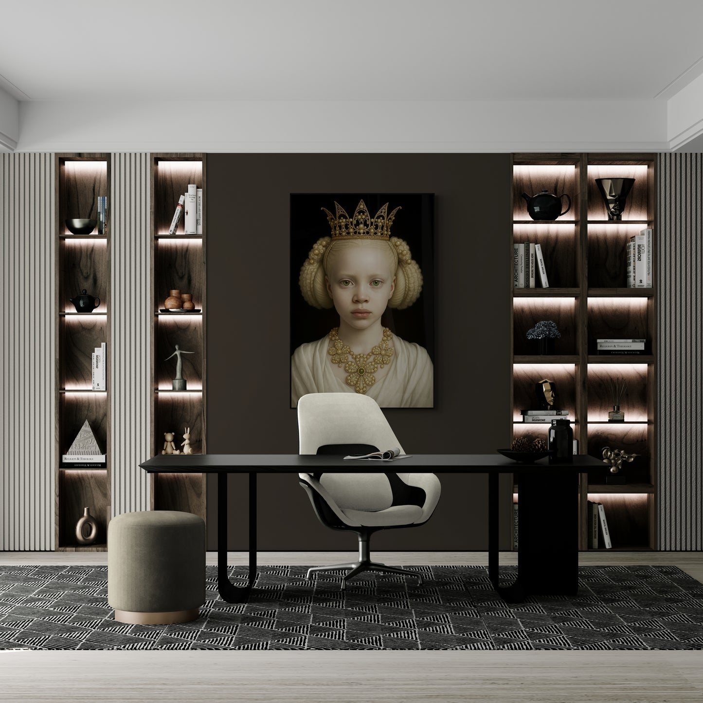 The Pearl Crowned Innocence Matte Paper Poster - Old Master Style