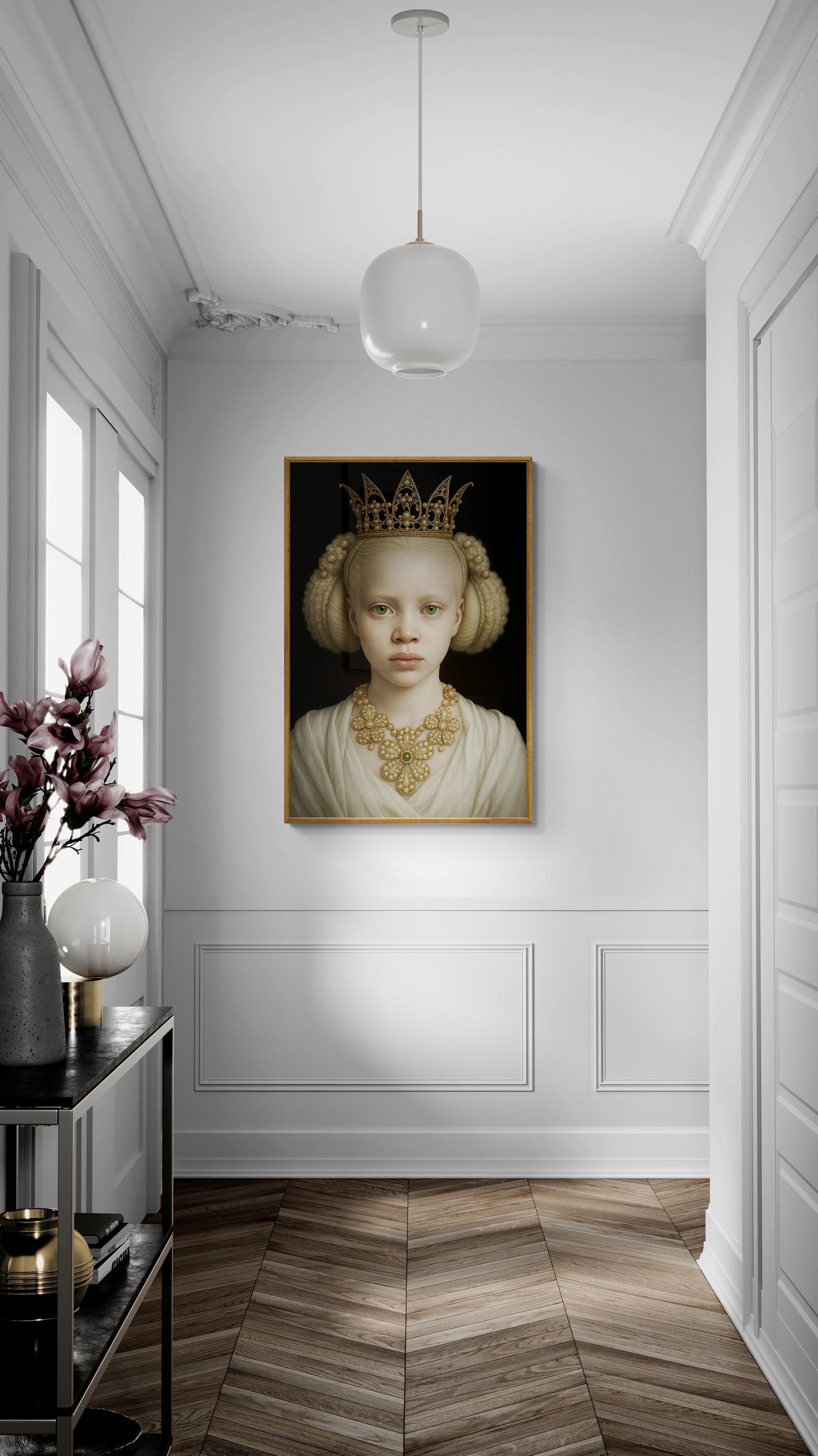 The Pearl Crowned Innocence Matte Paper Poster - Old Master Style