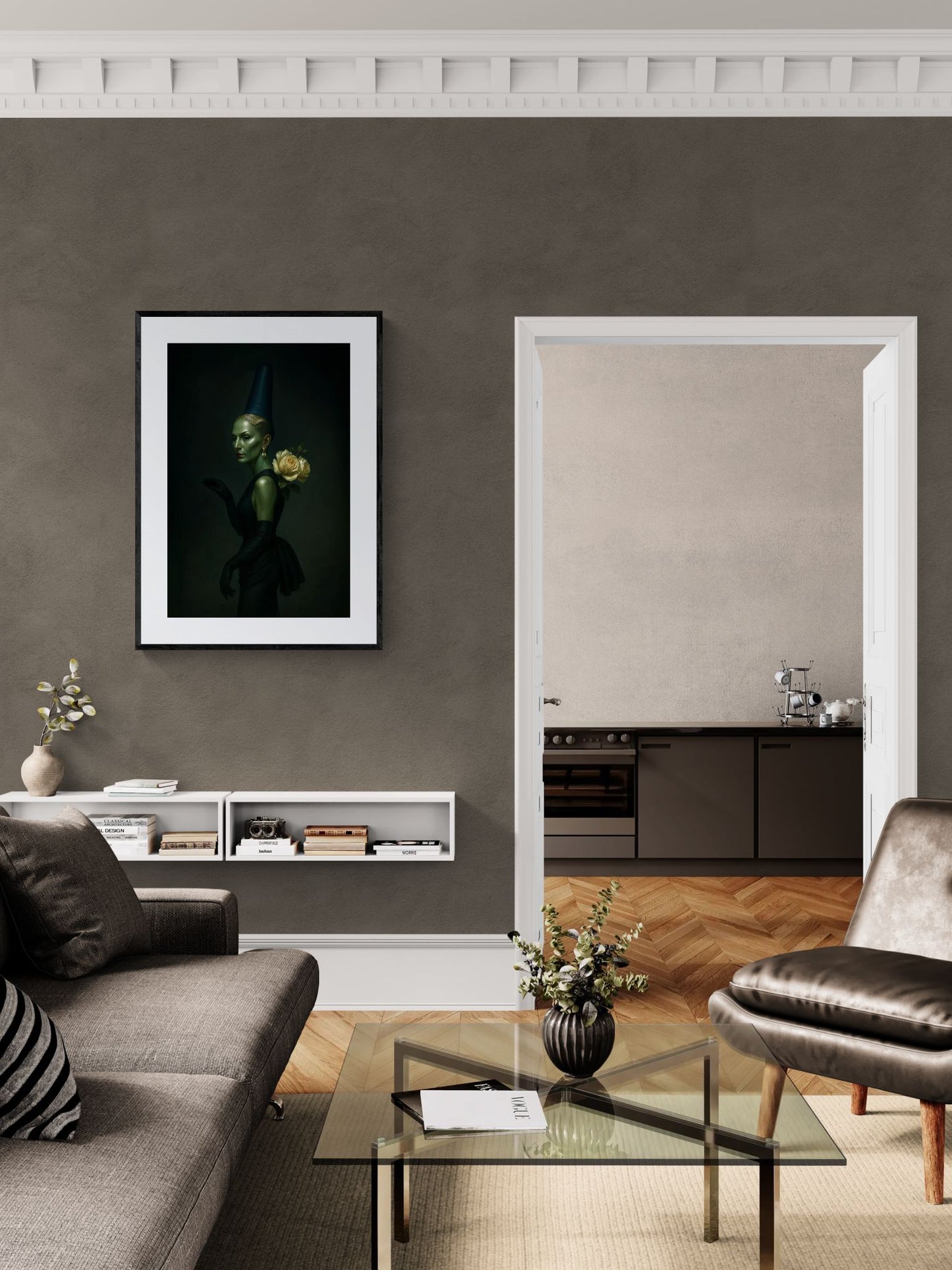 The Quiet Enchantress Matte Paper Print - Baroque Chiaroscuro