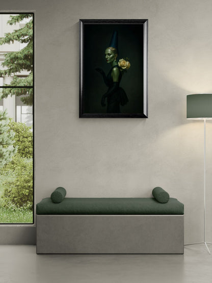 The Quiet Enchantress Matte Paper Print - Baroque Chiaroscuro