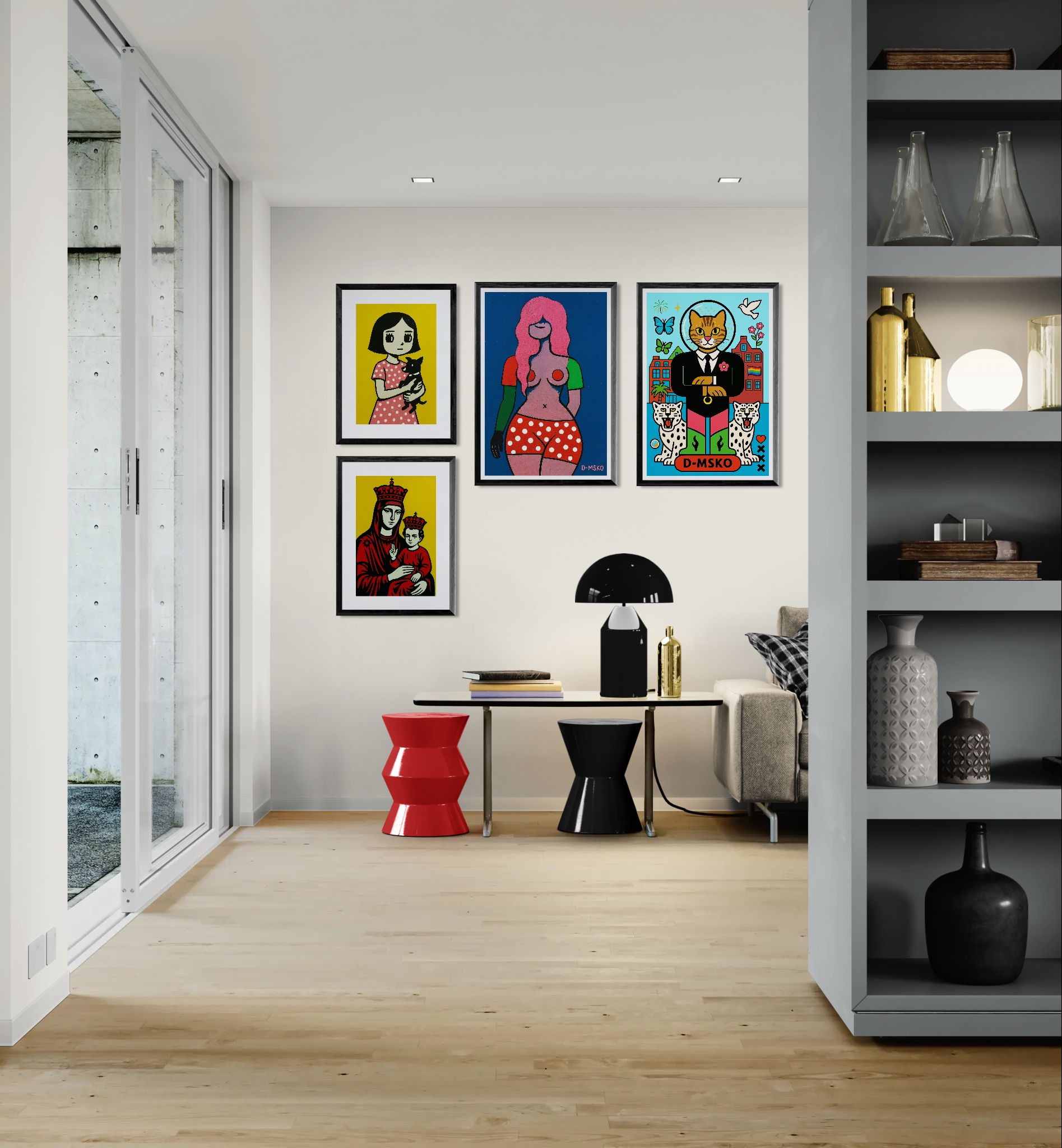 Amsterdam Cat King Museum-Quality Matte Paper Poster - Pop Art