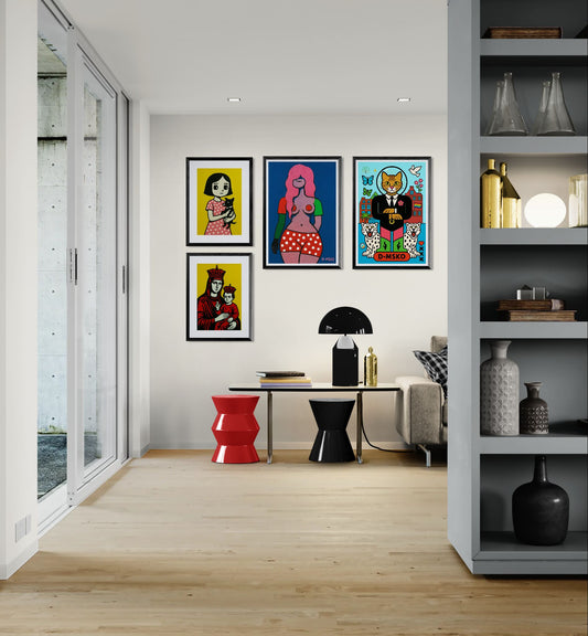 Amsterdam Cat King Museum-Quality Matte Paper Poster - Pop Art