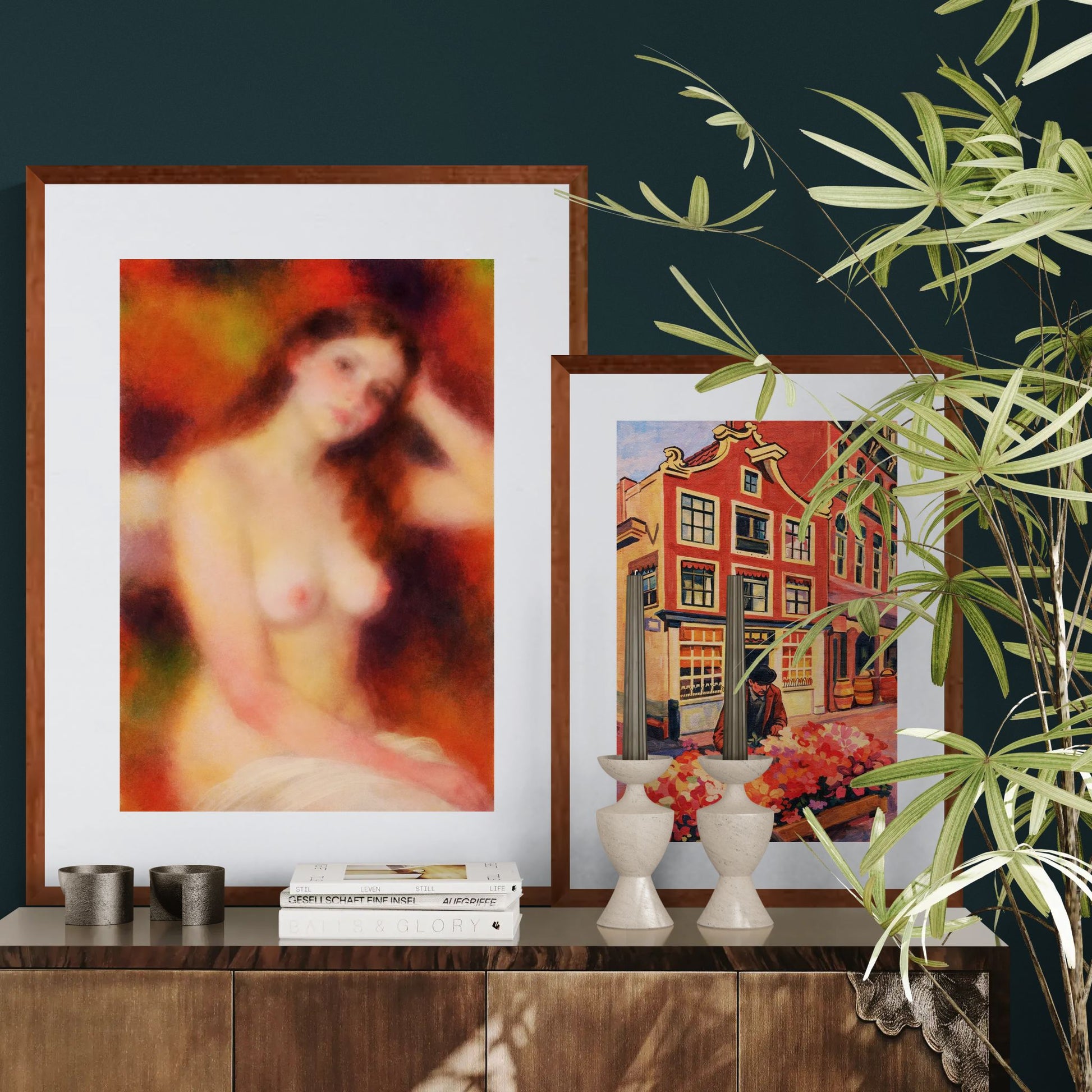 The Quiet Muse: Nude Matte Paper Poster in Soft-Focus Impressionist