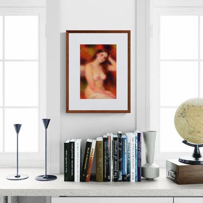The Quiet Muse: Nude Matte Paper Poster in Soft-Focus Impressionist