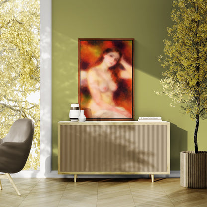The Quiet Muse: Nude Matte Paper Poster in Soft-Focus Impressionist