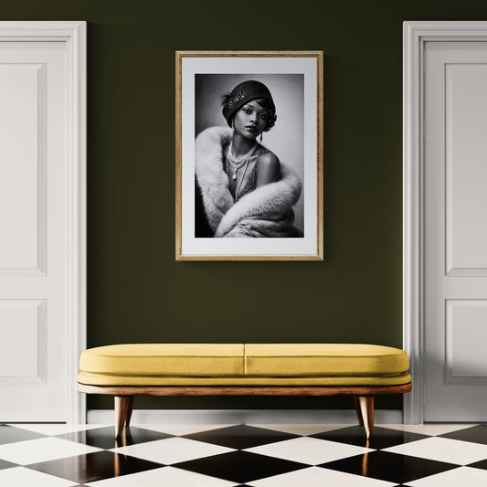 The Silent Muse Art-Deco Matte Paper Poster in Jazz Age Style