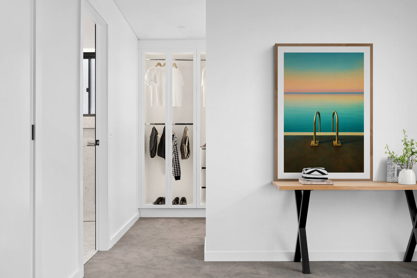 Quiet Swim Museum-Quality Matte Paper Poster in Minimalist Style