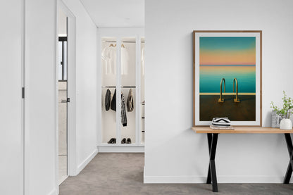 Quiet Swim Museum-Quality Matte Paper Poster in Minimalist Style