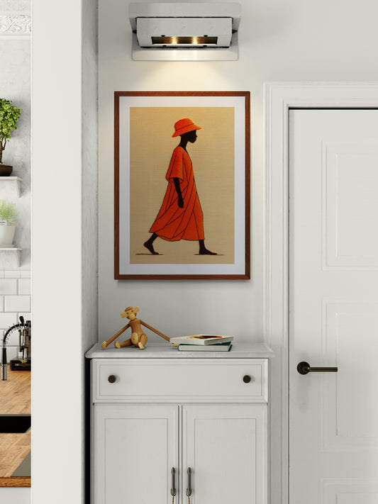The Quiet Wanderer Matte Paper Poster - African-Inspired