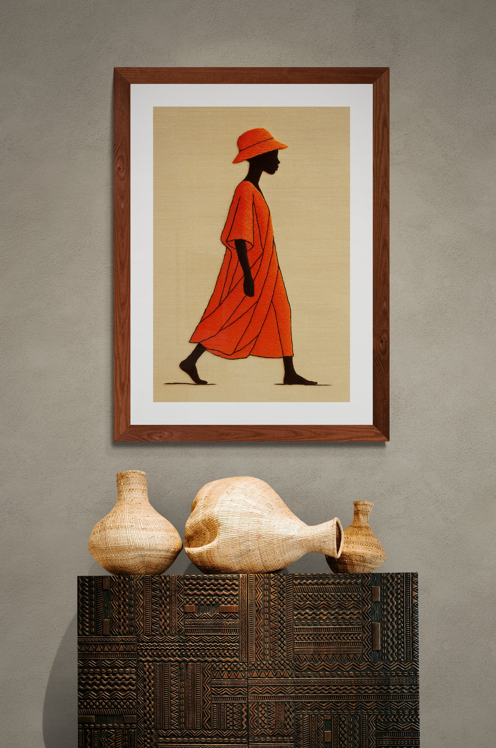 The Quiet Wanderer Matte Paper Poster - African-Inspired