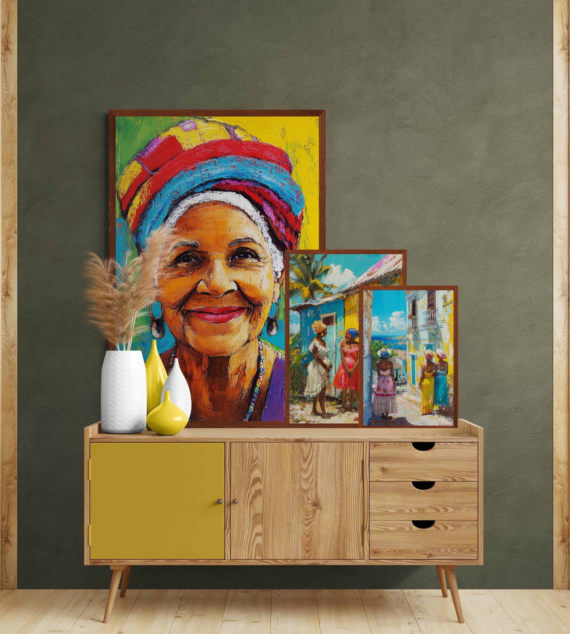 The Luminous Smile Impasto Matte Paper Poster - Fauvist Style