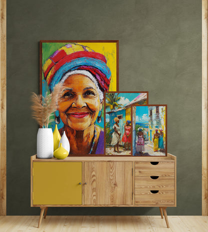 The Luminous Smile Impasto Matte Paper Poster - Fauvist Style