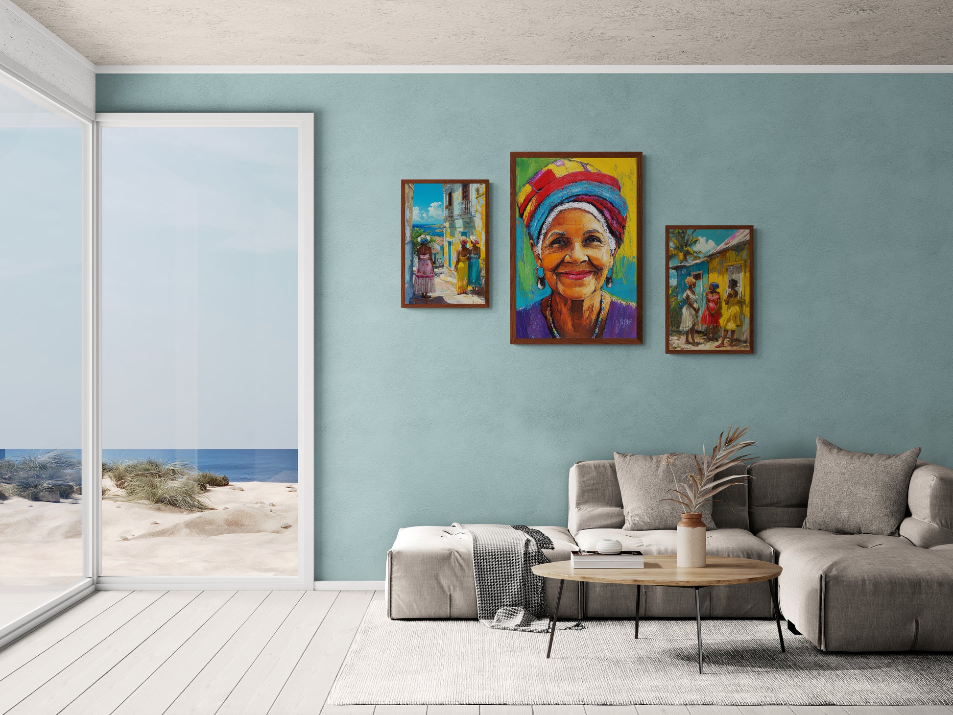 The Luminous Smile Impasto Matte Paper Poster - Fauvist Style
