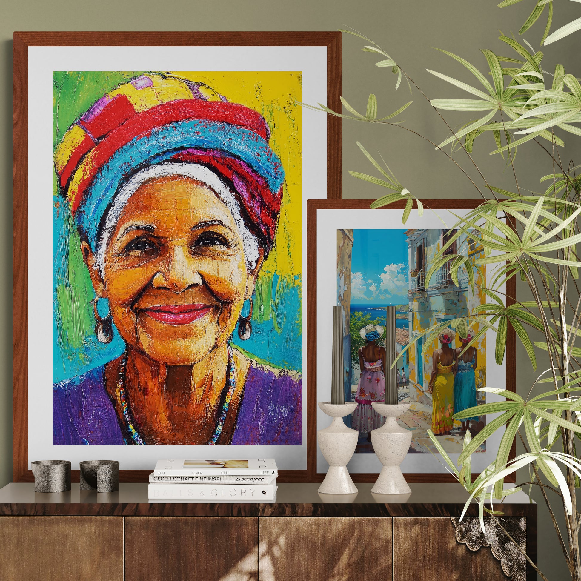 The Luminous Smile Impasto Matte Paper Poster - Fauvist Style