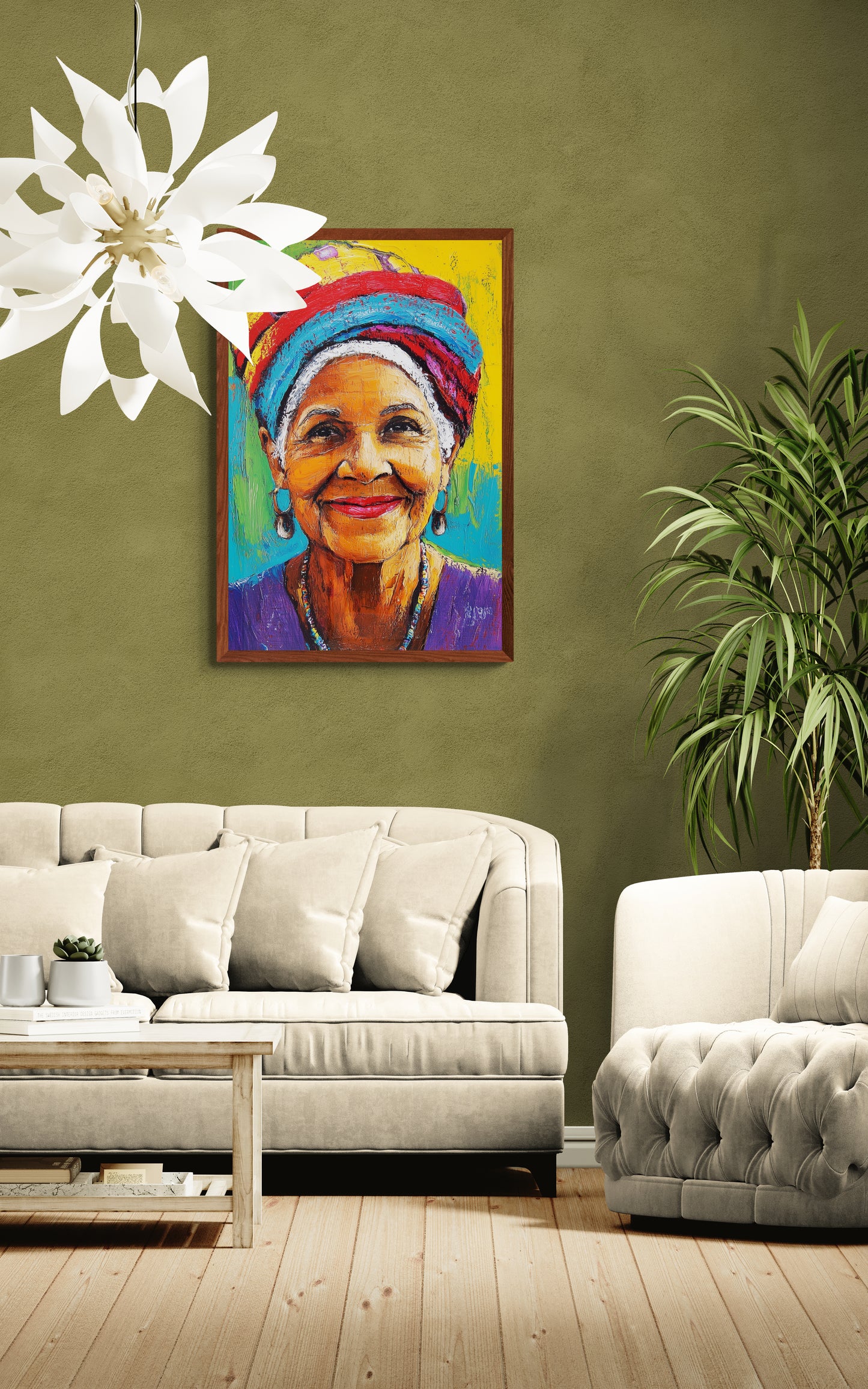 The Luminous Smile Impasto Matte Paper Poster - Fauvist Style