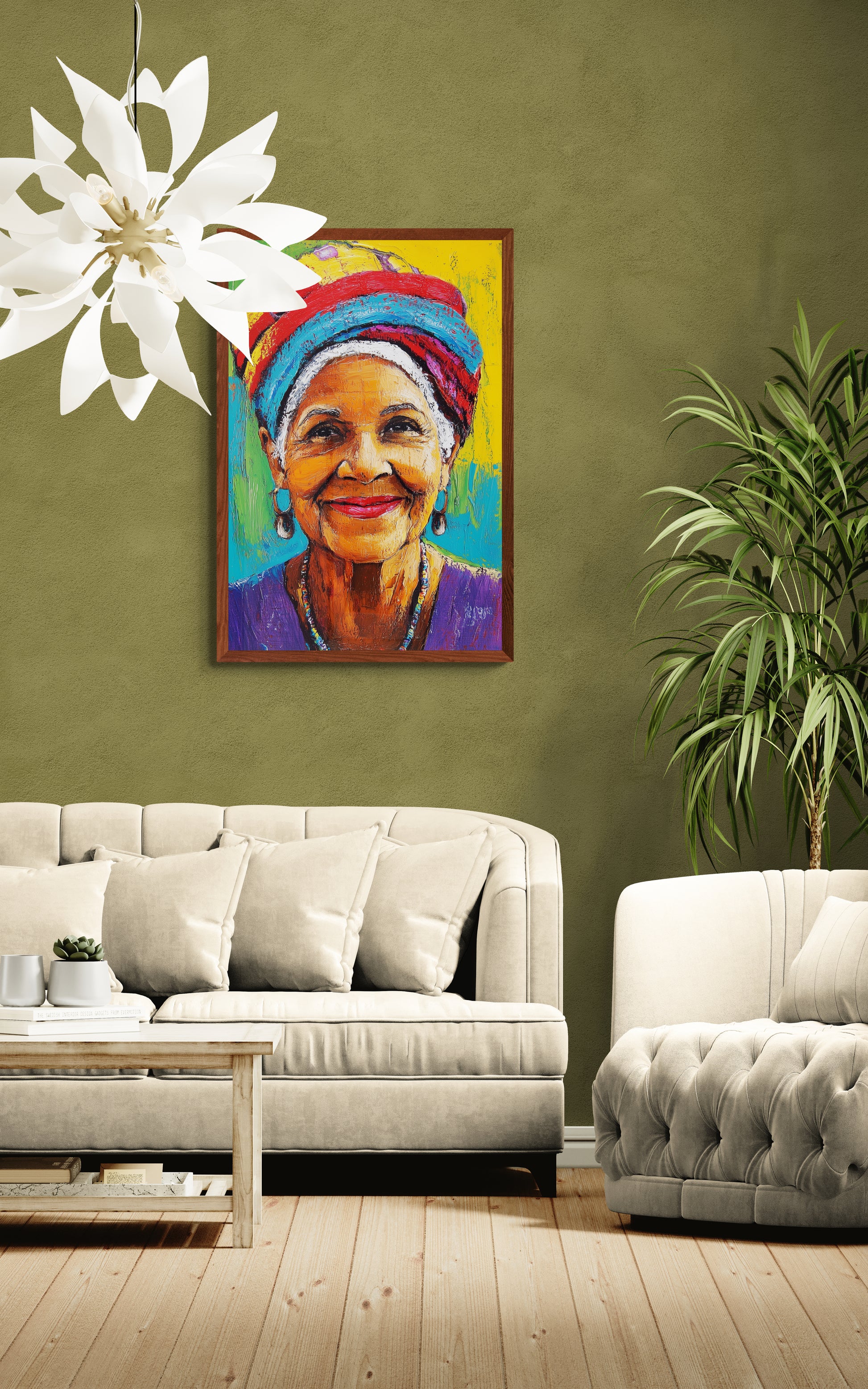 The Luminous Smile Impasto Matte Paper Poster - Fauvist Style