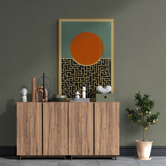 The Rising Maze Geometric Matte Paper Poster - Minimalist