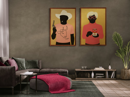 The Silent Gunslinger Pop-Art Matte Paper Poster - Picasso Style