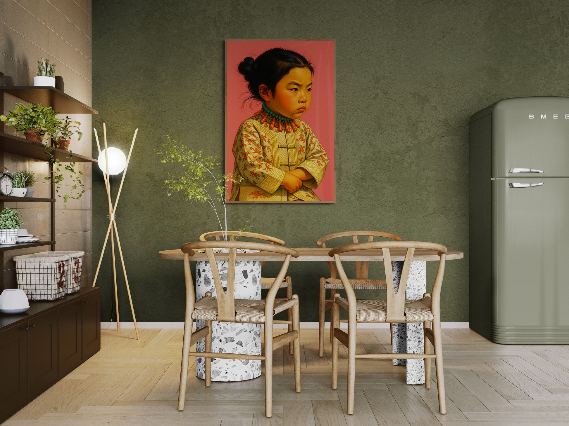 The Silent Stare East-Asian Portrait Matte Paper Poster