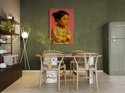 The Silent Stare East-Asian Portrait Matte Paper Poster