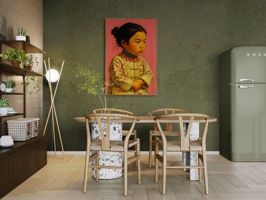 The Silent Stare East-Asian Portrait Matte Paper Poster