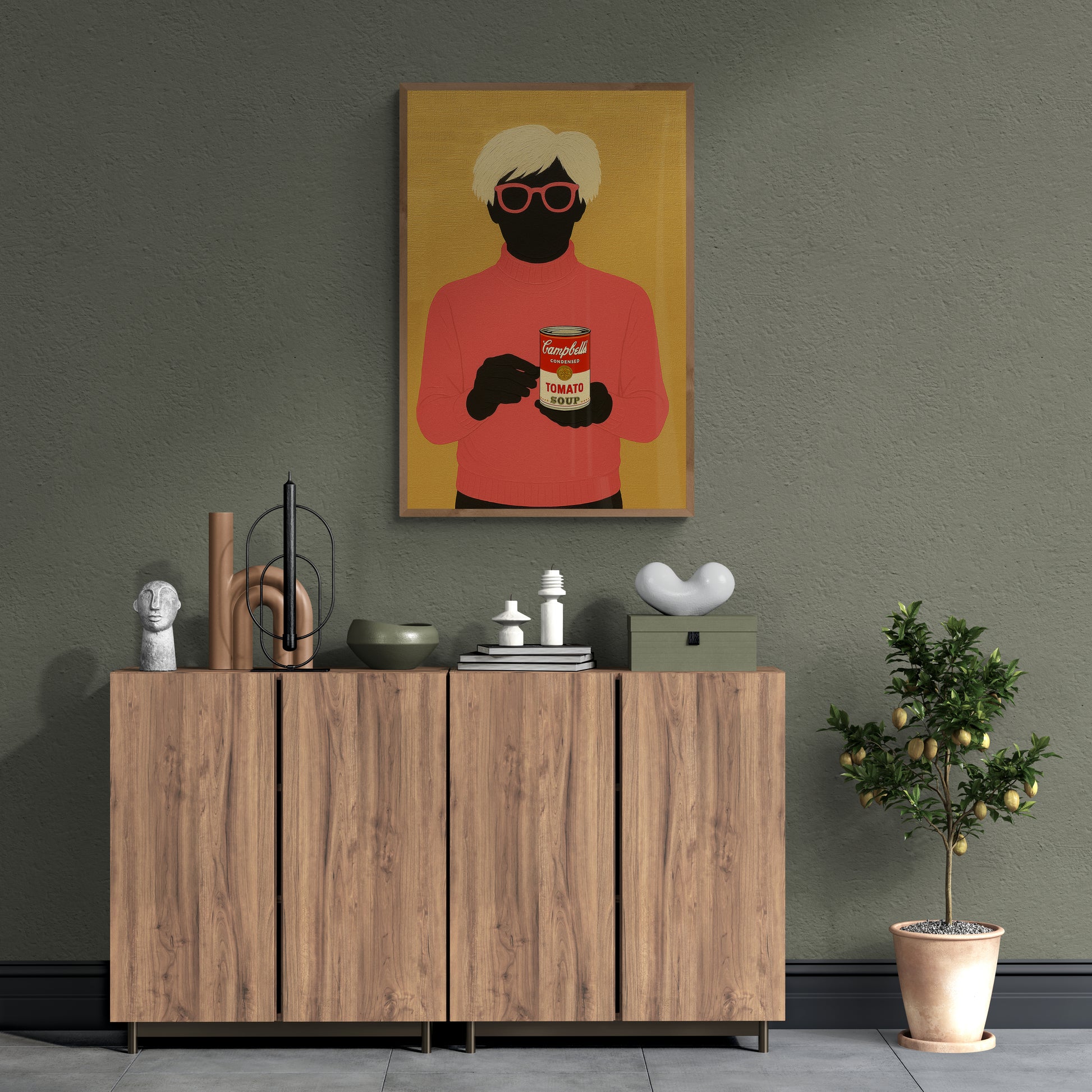 Soup Icon Pop-Art Matte Paper Poster with a Warhol-inspired twist
