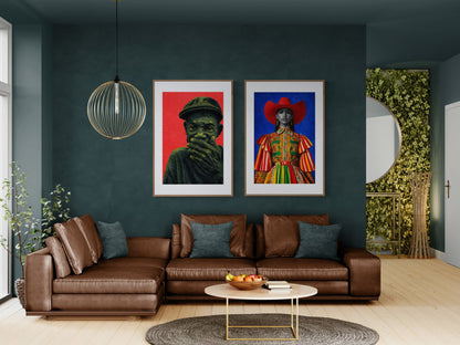 The Story Behind the Eyes Painterly-Portrait Matte Paper Poster