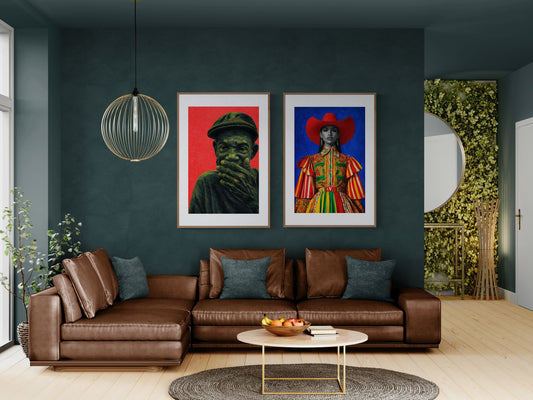 The Story Behind the Eyes Painterly-Portrait Matte Paper Poster