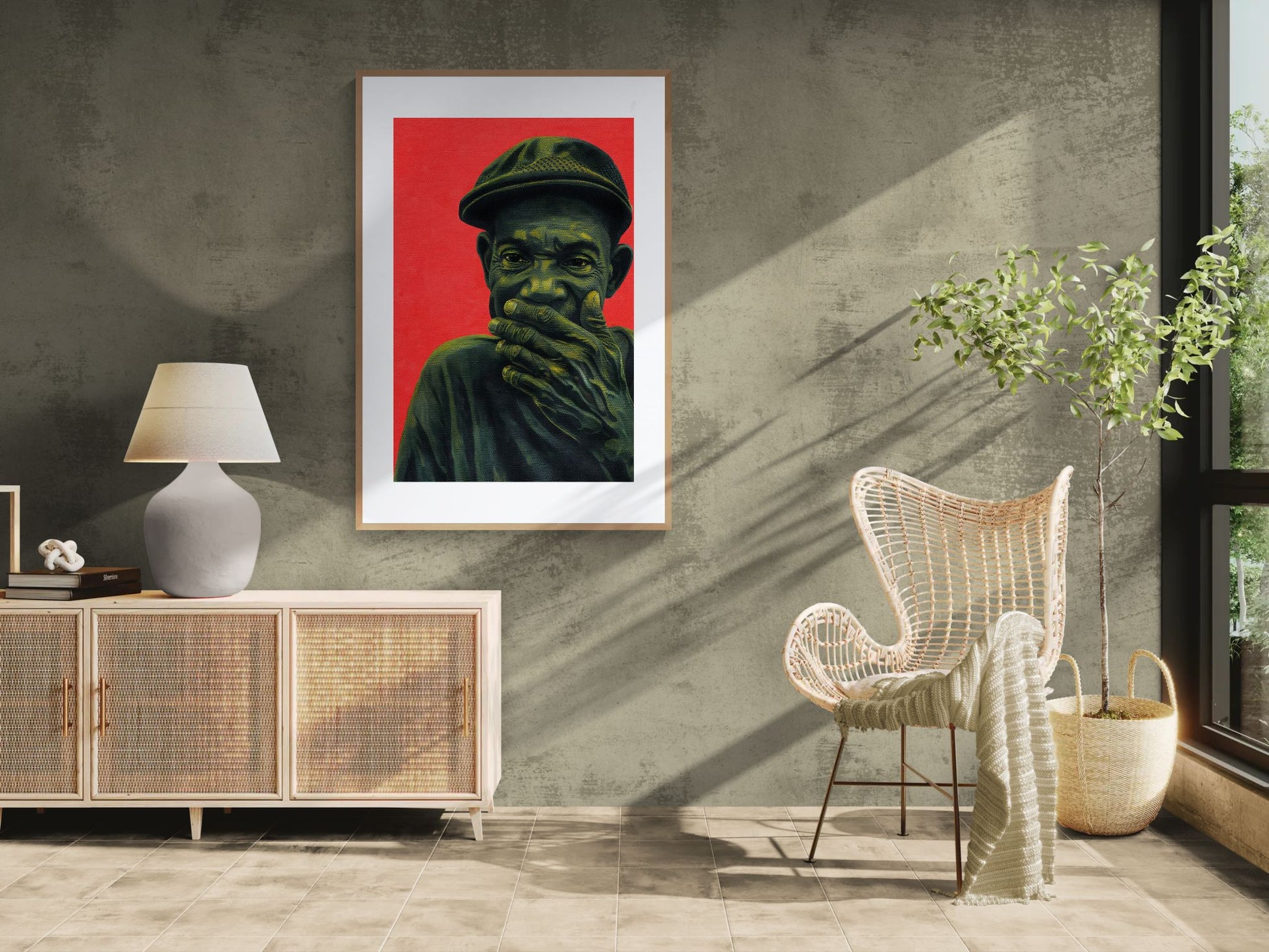 The Story Behind the Eyes Painterly-Portrait Matte Paper Poster
