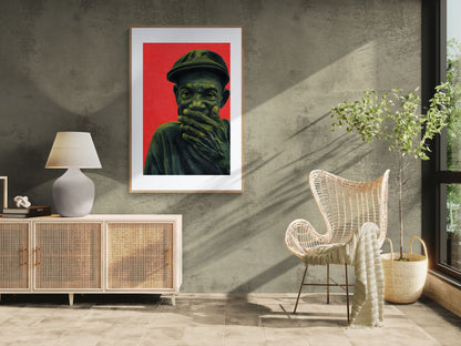The Story Behind the Eyes Painterly-Portrait Matte Paper Poster
