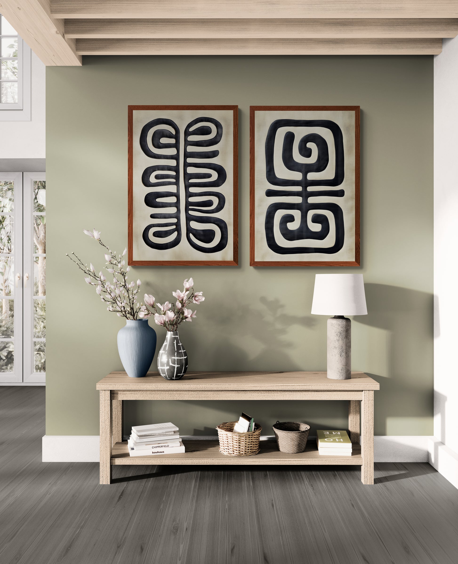 The Tribal Code Tribal-Inspired Matte Paper Poster - Modern Abstract