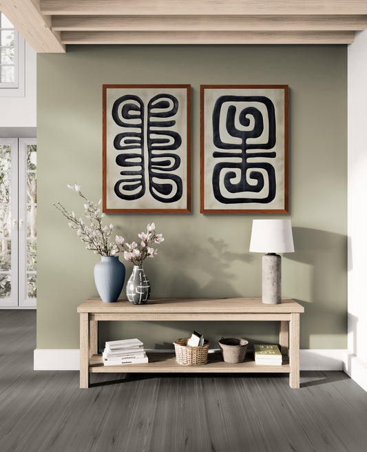 The Tribal Code Tribal-Inspired Matte Paper Poster - Modern Abstract