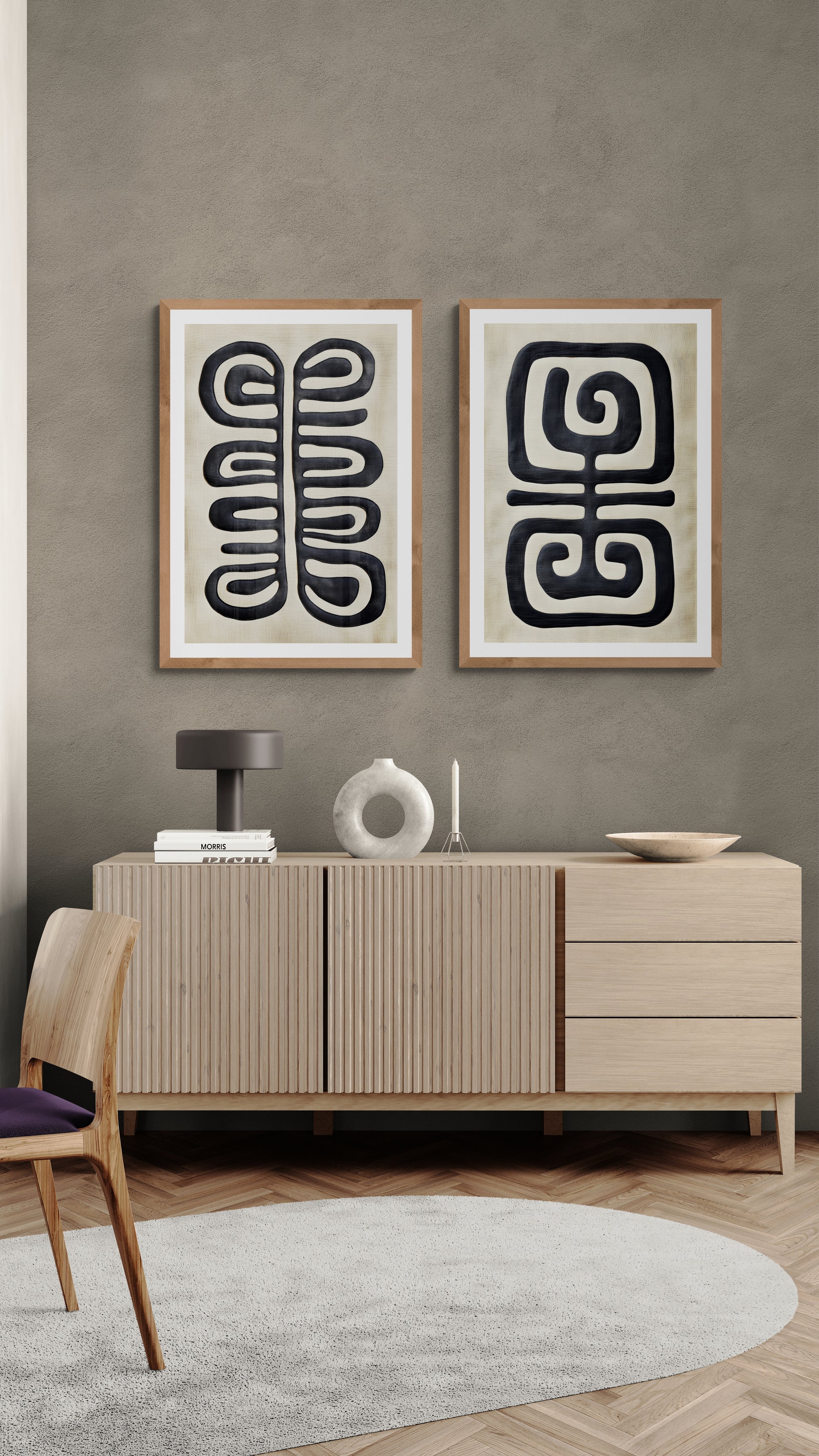 The Tribal Code Tribal-Inspired Matte Paper Poster - Modern Abstract