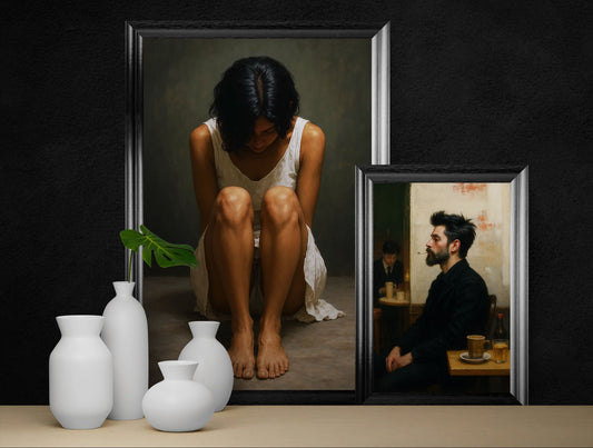 The Weight of Being Photorealistic Matte Paper Poster