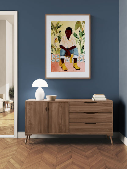 The Yellow Boots Hand-Painted Matte Paper Poster